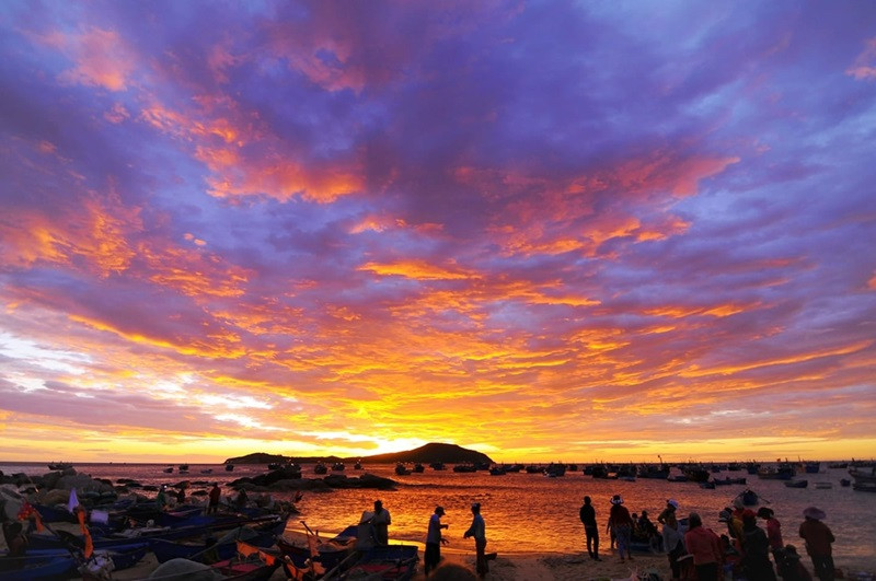 Hoàng hôn trên làng chài An Hải Phú Yên